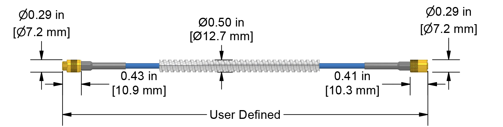 A dimension drawing of a CTC PRO Line DC100930 with Armor proximity probe.